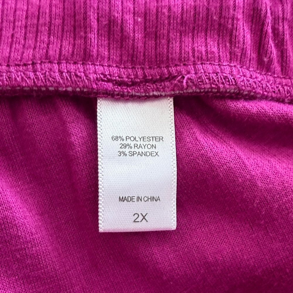 Muk Luks Fuchsia Open Cardigan and pants - Size 2X - Picture 10 of 14